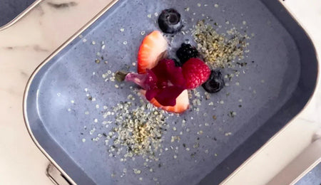 Grain-free Porridge with Butterfly Pea Flower