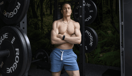 Bryan Johnson in home gym 