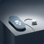 Slate gray electronic control device with cable and clip-on sensor, Blueprint hardware