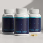 Three bottles of Blueprint Essential Capsules, the daily longevity multivitamin