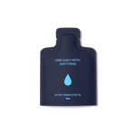 A small bottle of extra virgin olive oil labeled 'ONE DAILY WITH ANYTHING'