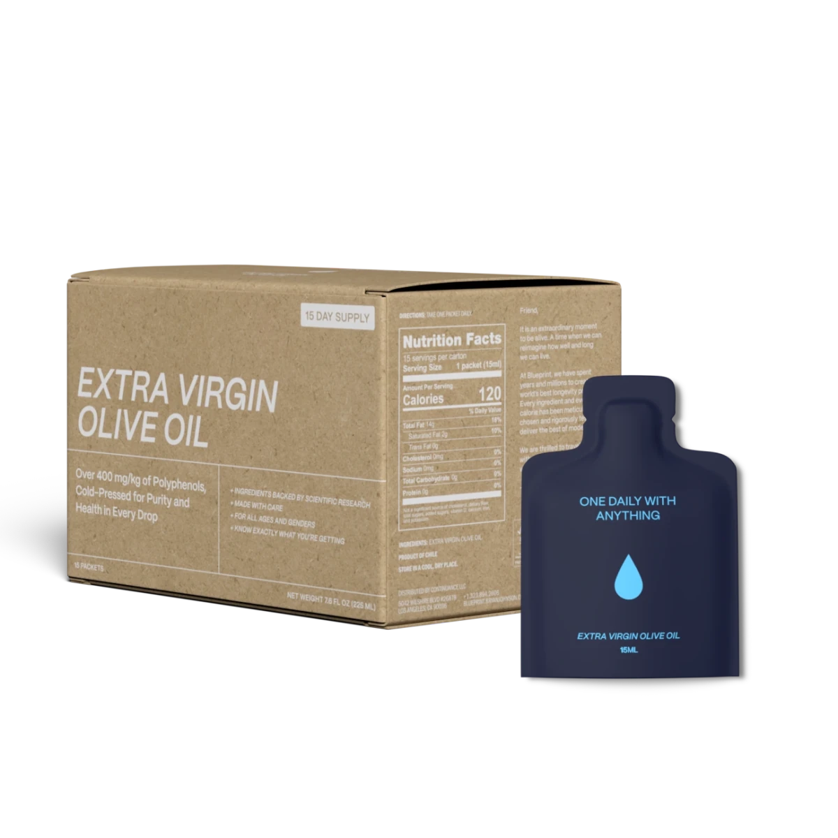 Extra Virgin Olive Oil travel packs single serve 