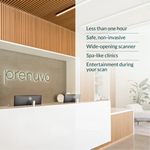 Prenuvo clinic interior with whole-body MRI screening benefits for the Blueprint longevity protocol
