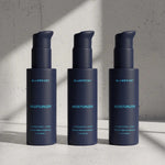 Three bottles of Blueprint Moisturizer from the longevity skincare line