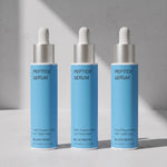 Three bottles of Blueprint Peptide Hair Serum for scalp and hair support