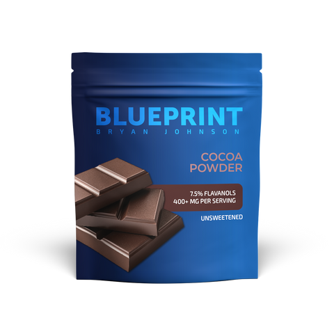Indulge in the decadent delight of cocoa while nourishing your body with Blueprint Bryan Johnson's premium-grade, 100% pure cocoa.