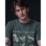 Super Veggie T-Shirt

Unisex Fit: Designed for everyone, offering a versatile style for all genders.

Heavyweight Fabric: Weighs 6.1 oz./yd²

100% Ring-Spun Cotton: Soft, durable, and breathable material.

Timeless Design: Perfect for casual or layered looks.

Premium Finish: Garment-dyed finish with a vintage look.&nbsp;

Low-impact Dyes: Our clean pigment dye colors are salt free. Made with OEKO-TEX certified low-impact dyes

Wardrobe Essential: A go-to tee for any occasion, featuring a Super Veggie image