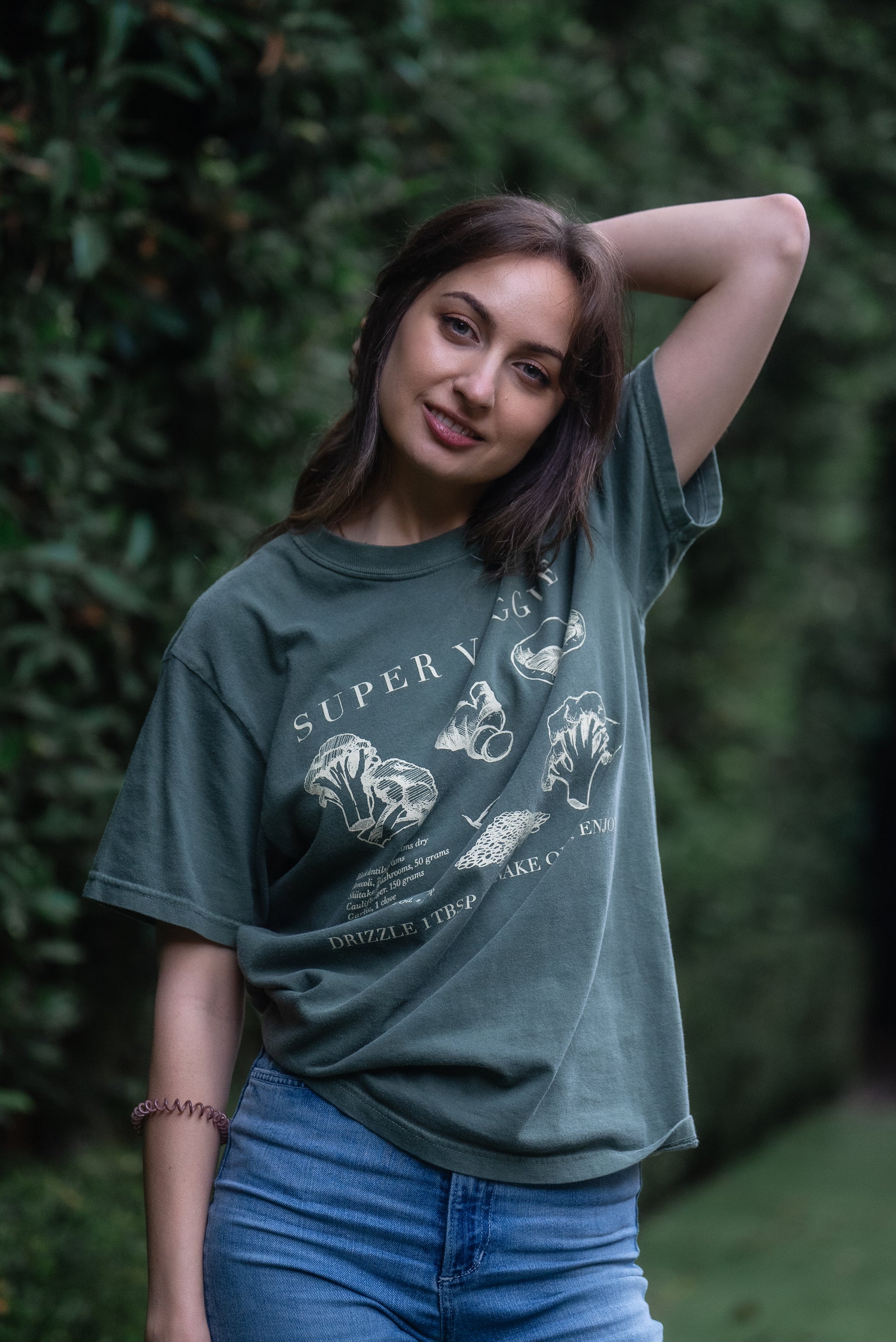 Super Veggie T-Shirt

Unisex Fit: Designed for everyone, offering a versatile style for all genders.

Heavyweight Fabric: Weighs 6.1 oz./yd²

100% Ring-Spun Cotton: Soft, durable, and breathable material.

Timeless Design: Perfect for casual or layered looks.

Premium Finish: Garment-dyed finish with a vintage look.&nbsp;

Low-impact Dyes: Our clean pigment dye colors are salt free. Made with OEKO-TEX certified low-impact dyes

Wardrobe Essential: A go-to tee for any occasion, featuring a Super Veggie image