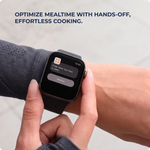 Smartwatch notification alerting a Tovala oven meal is ready, for hands-off Blueprint cooking